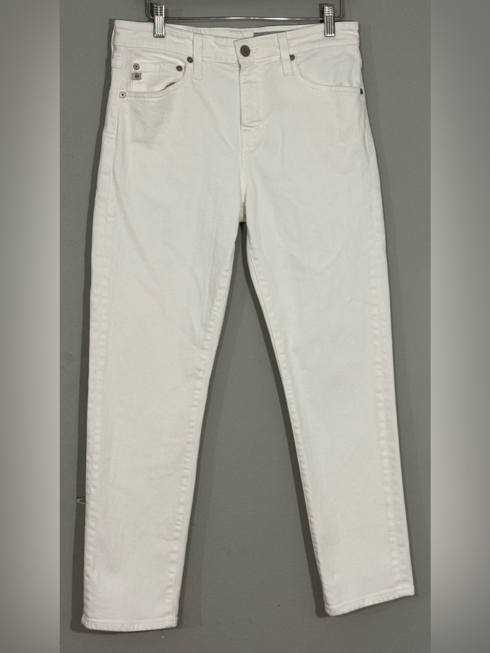 AG Adriano Goldschmied Ex-Boyfriend Slouchy Slim White Jeans 27